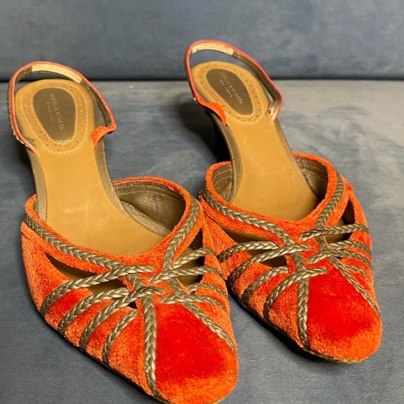 BOTTEGA VENETA CORAL VELVET BRAIDED SLINGBACK PUMPS SIZE 9 | EU 39.5 - Picture 2 of 4
